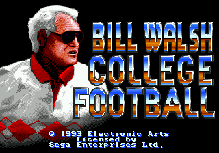Заставка игры Bill Walsh College Football